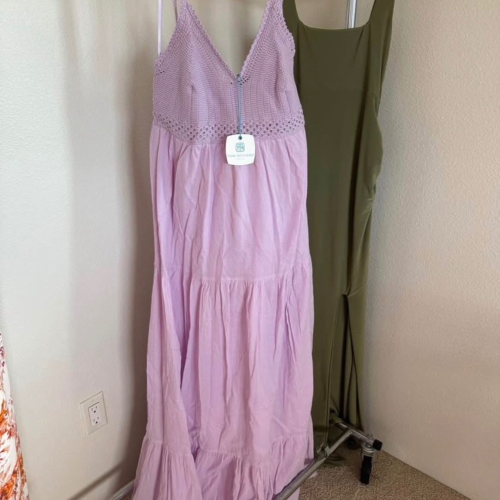 Tori Richard Crochet Maxi Dress